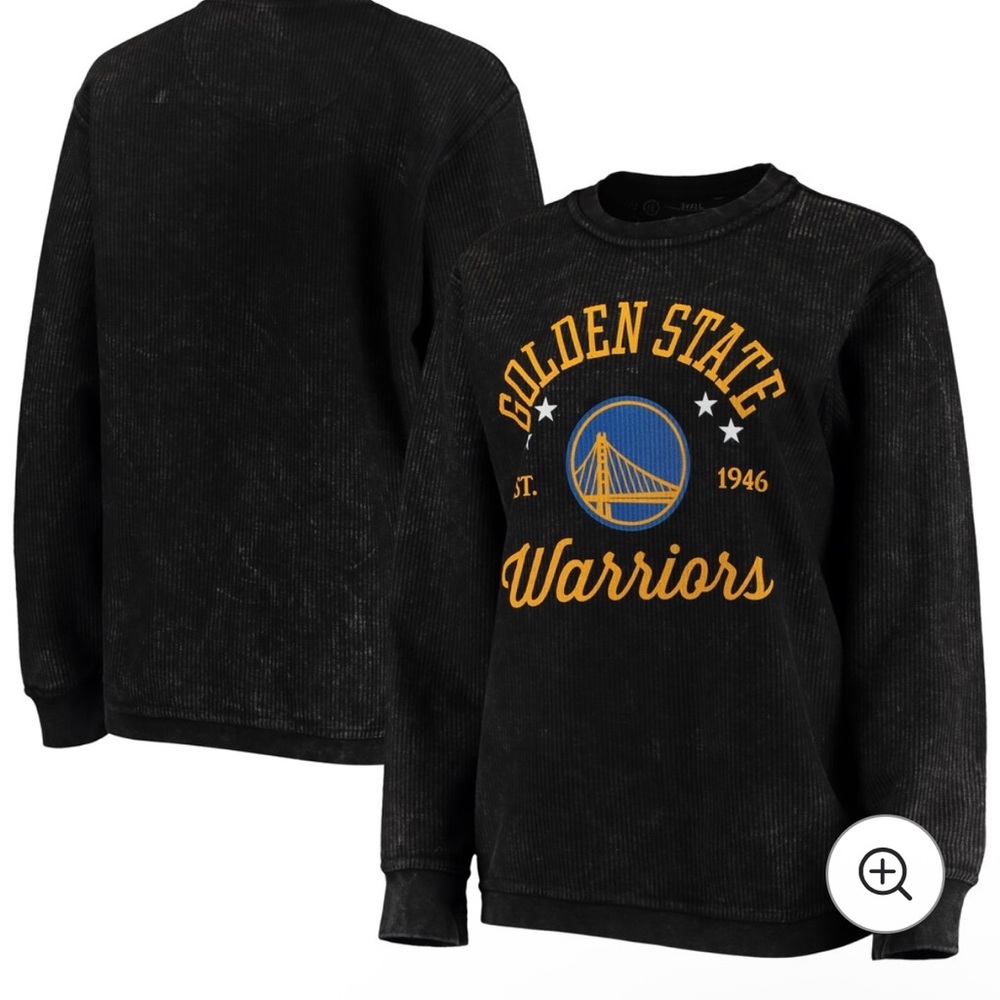 NBA Golden State Warriors Black Crew Neck Sweater